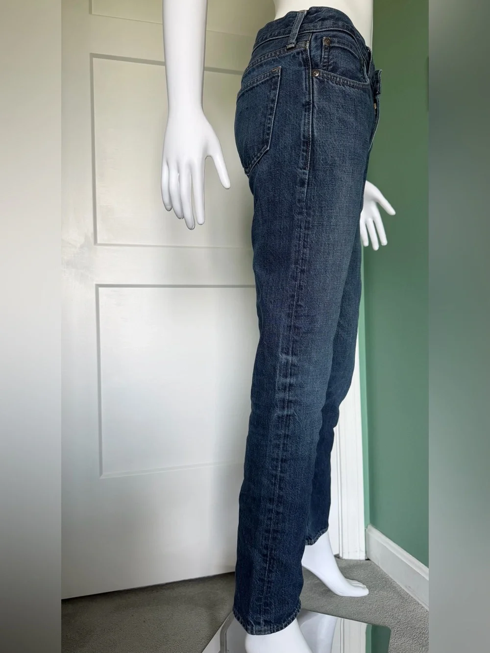 J. Crew 484 Straight Jeans in Dark Blue Indigo